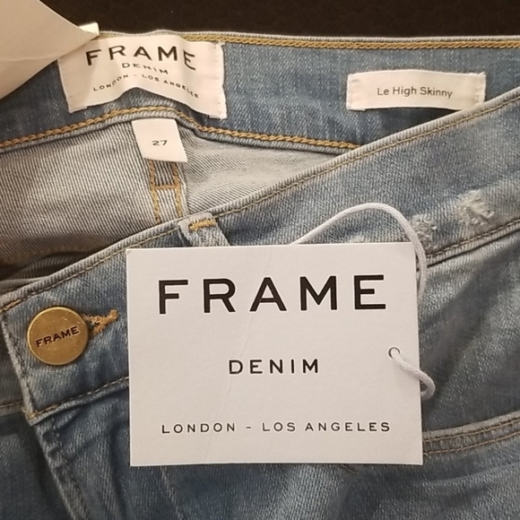 💕FRAME💕 Le High Skinny Micro Shredded Hem Jeans - Picture 16 of 16